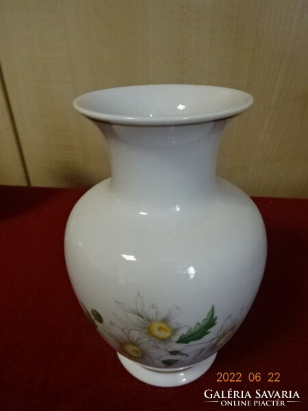 Hollóház porcelain vase with daisy pattern. He has! Jókai.