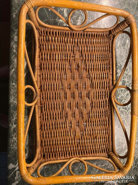 Bamboo tray + small sliding door + baskets
