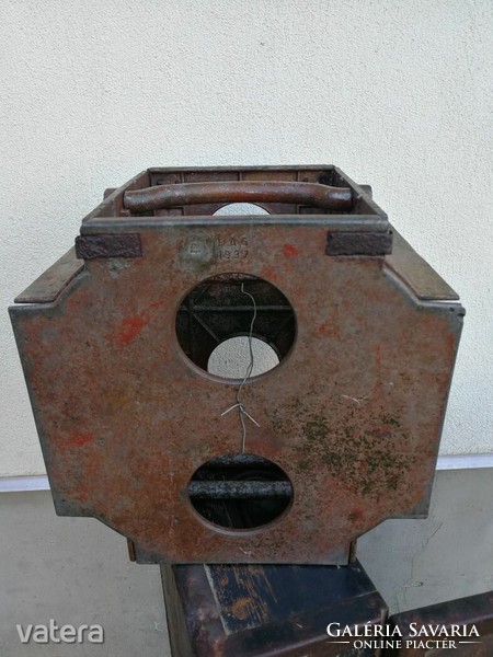 German early double aluminum teller mine shaft with crate