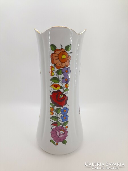 Kalocsai porcelán nagyméretű váza, 27 cm