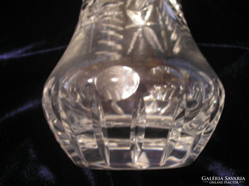 Antique, lead crystal flower vase flawlessly 18-cm
