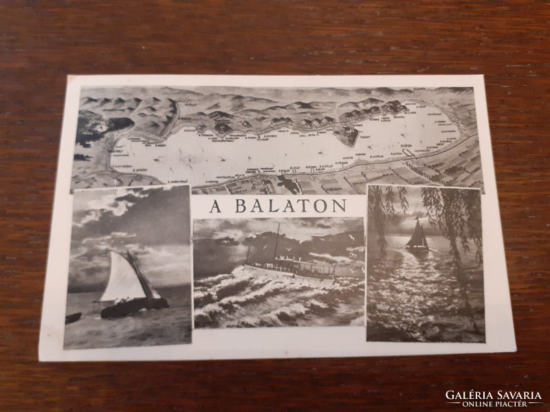 Régi képeslap 1942 Balaton fotó levelezőlap