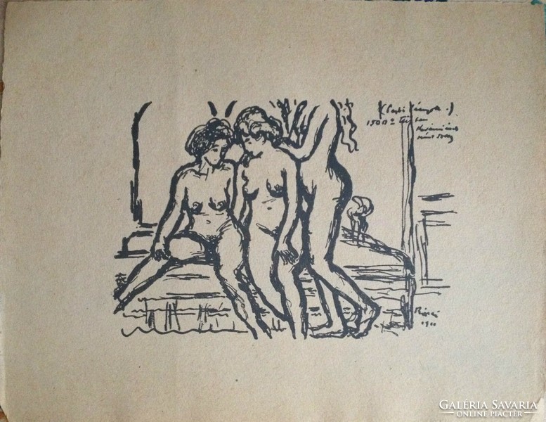 Rippl-Rónai József (1861 – 1927): Cinknyomat az 1910-es években készült albumból – 1 lap