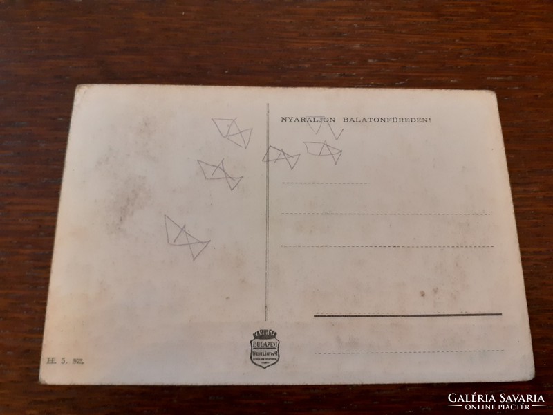 Régi képeslap Balatonfüred gyógyfürdő Erzsébet szanatórium levelezőlap