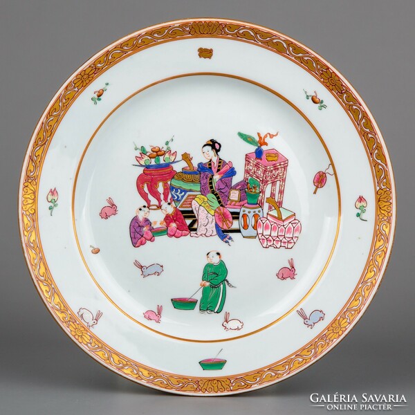 Antik Herendi MING mintás tányér, XIX. sz. #MC1164