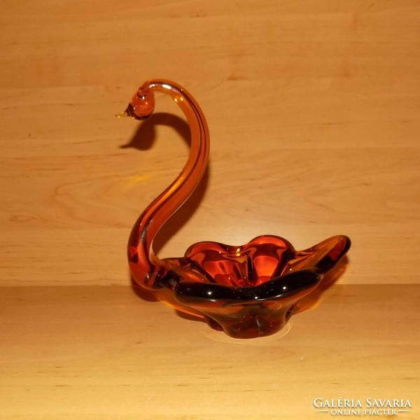 Murano glass swan bowl 19 cm (fp)