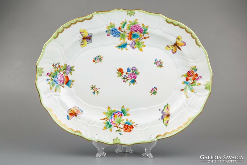 Herend victorian patterned rocaille large oval offering ii. # Mc1198