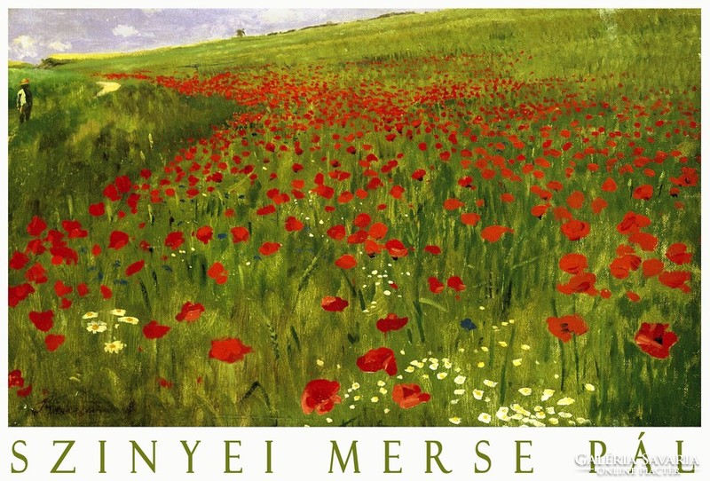 Szinyei Merse Pál Pipacsos mező 1902 művészeti plakát, klasszikus magyar festők képei