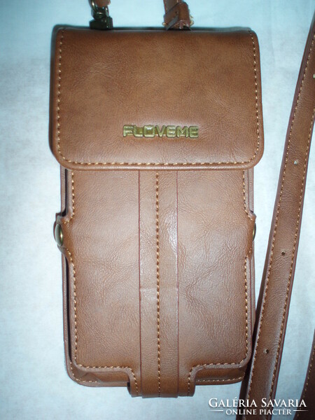 Vintage leather phone and card holder bag