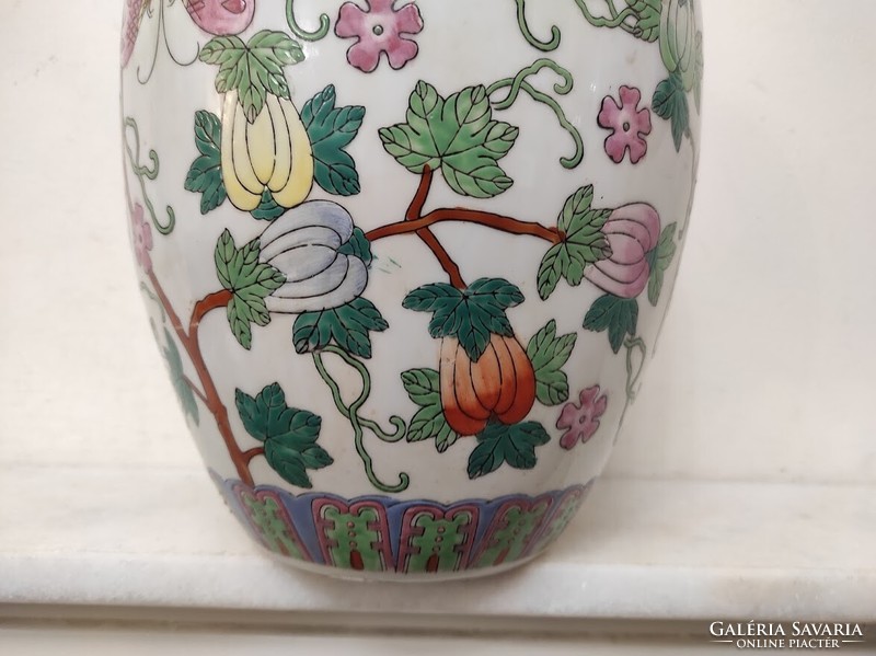 Antik kínai porcelán fedeles váza pillangó motívummal 193 5637