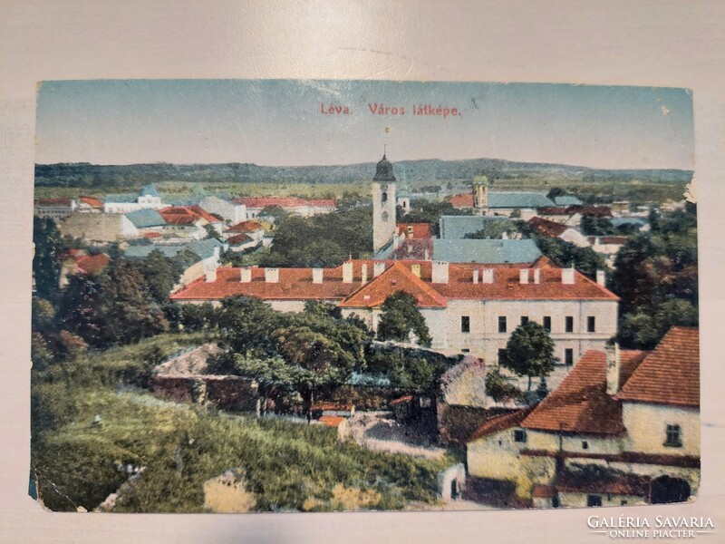 Léva (Felvidék) 1926, régi képeslap, látkép