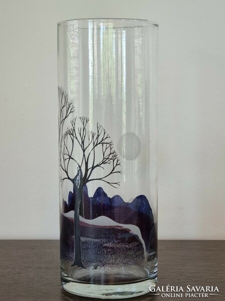 Rastal,német vintage üveg váza-szignált,egyedi design
