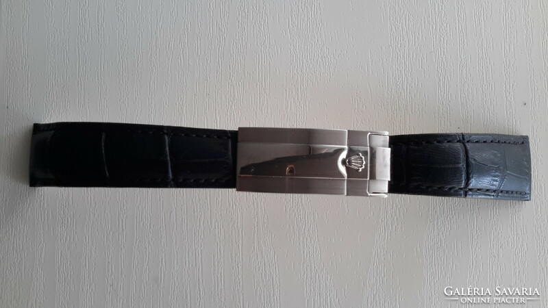 Rolex men's leather strap with butterfly clasp