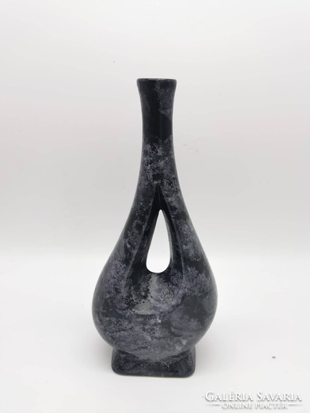 Retro vase, Hungarian handicraft ceramics, 27.5 cm
