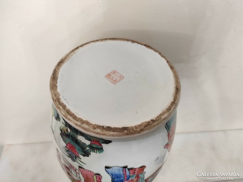 Antique Chinese porcelain large multi-shaped color vase with life picture toy depiction 161 5615