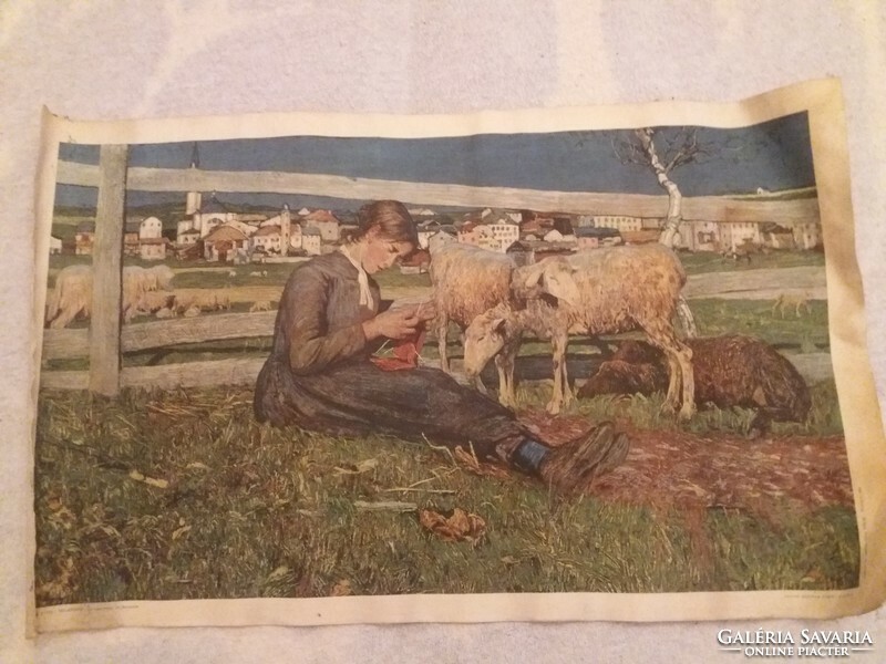 Milan edizioni beatrice d'este-segantini:la contadina di savognin fabric oil print 64 x 39-cm