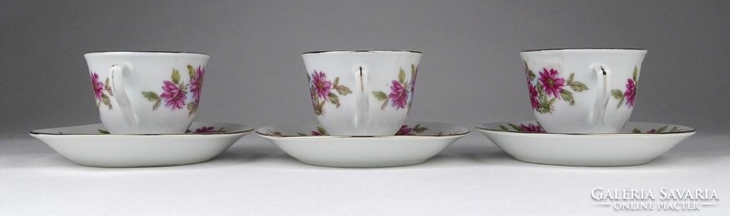 1J347 Kínai porcelán kávéscsésze 3 darab