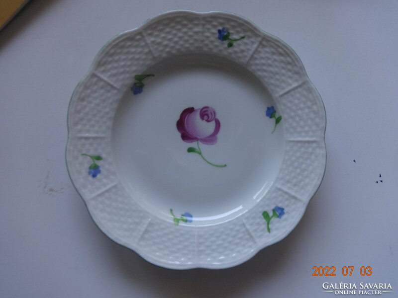 Herend tertia Viennese rose pattern small plate, coffee or tea coaster