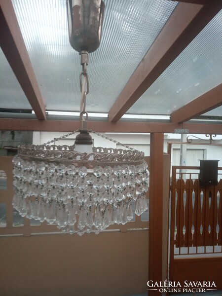 Special antique crystal chandelier with silver-colored fittings