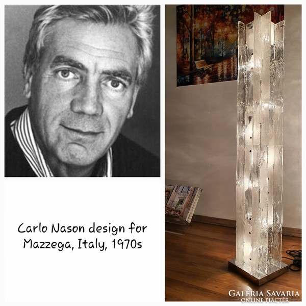 Carlo nason Murano glass floor lamp, 1969