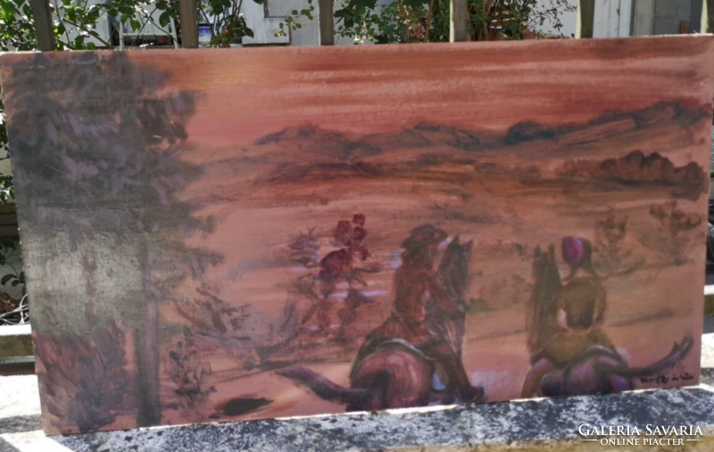Hungarian painter: horsemen