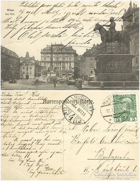 Old postcard - Vienna am Hof 1912
