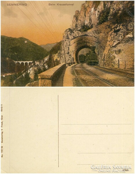 Old postcard - semmering beim krauseltunnel