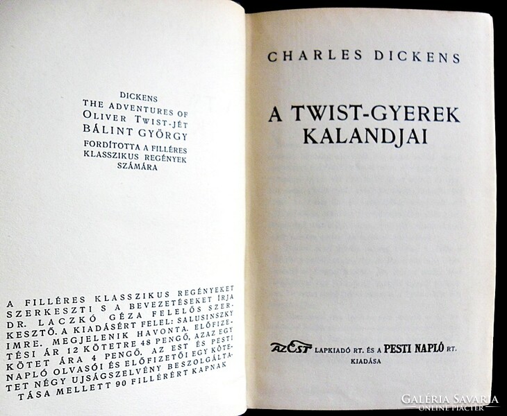 Charles Dickens: A Twist-gyerek kalandjai [1934]