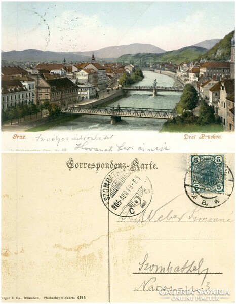 Régi képeslap - Graz 1905