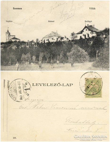 Régi képeslap - Szemes Villák 1905
