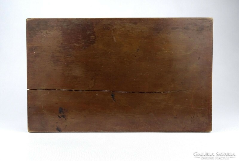 1J596 old wooden box card box 9 x 27 x 17 cm