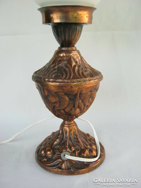Retro ... Table lamp with decorative metal base, kerosene lamp shape, large size 48 cm