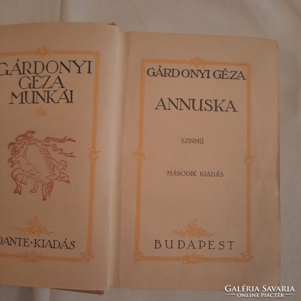 Géza Gárdonyi: annuska play Géza Gárdonyi's works dante edition numbered