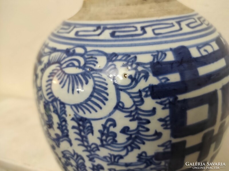Antique Chinese Large Porcelain Tea Ginger Holder Vase with Wedding Favor China Asia 816 5651