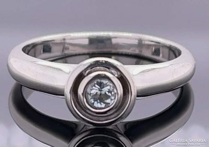 Csodás akvamarin  drágaköves sterling ezüst  gyűrű /925/ - új