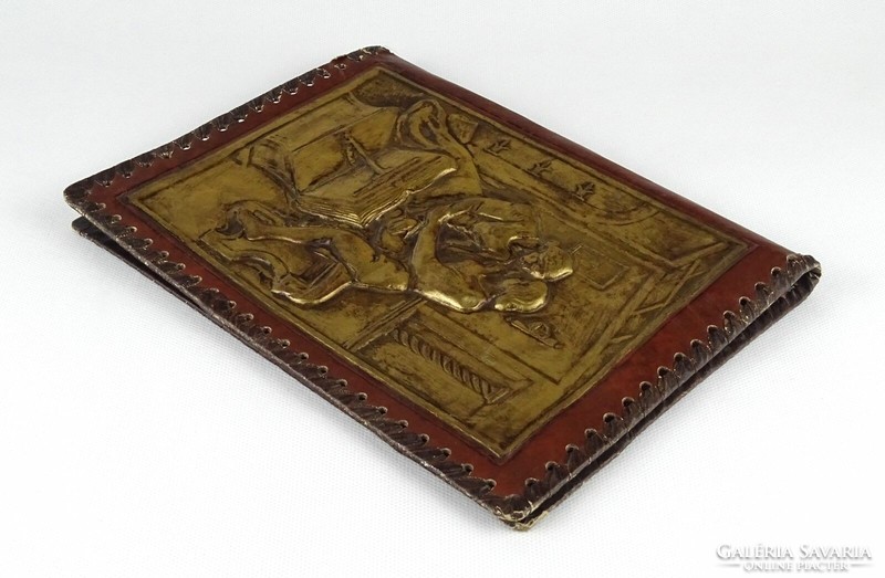 1J614 old printed pattern gilt book cover