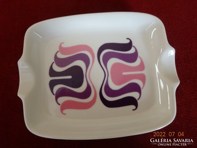 Alföldi porcelain ashtray with a purple pattern. He has! Jokai.