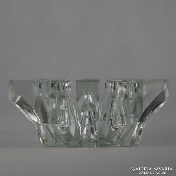 Candle-shaped and heat-retaining geometric massive glass 80 ths