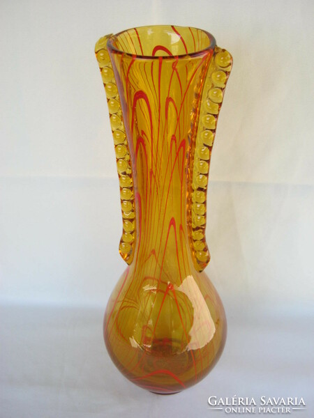 Retro ... hatalmas 40 cm üveg váza súlyos darab