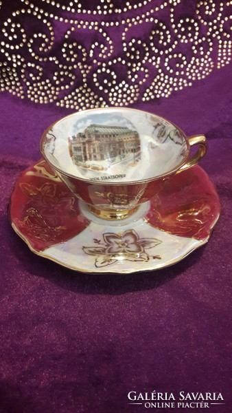Porcelain coffee cup with plate to collection 1. (L2472)