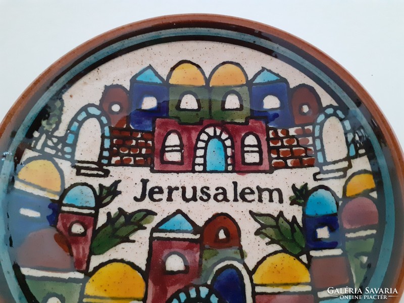 Small ceramic bowl with Jerusalem inscription