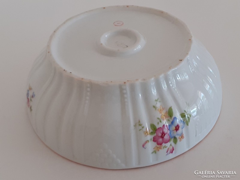 Régi Zsolnay porcelán virágos kis tál