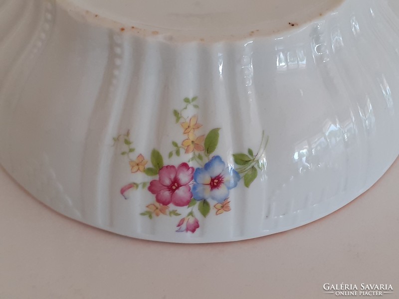 Régi Zsolnay porcelán virágos kis tál