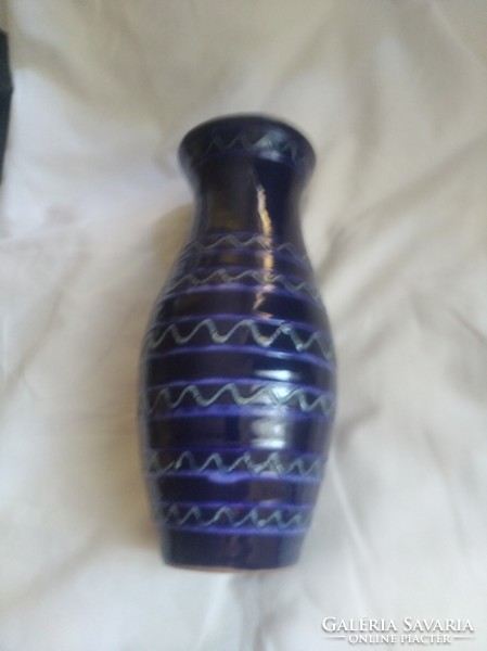 Kék kerámia váza  24 cm
