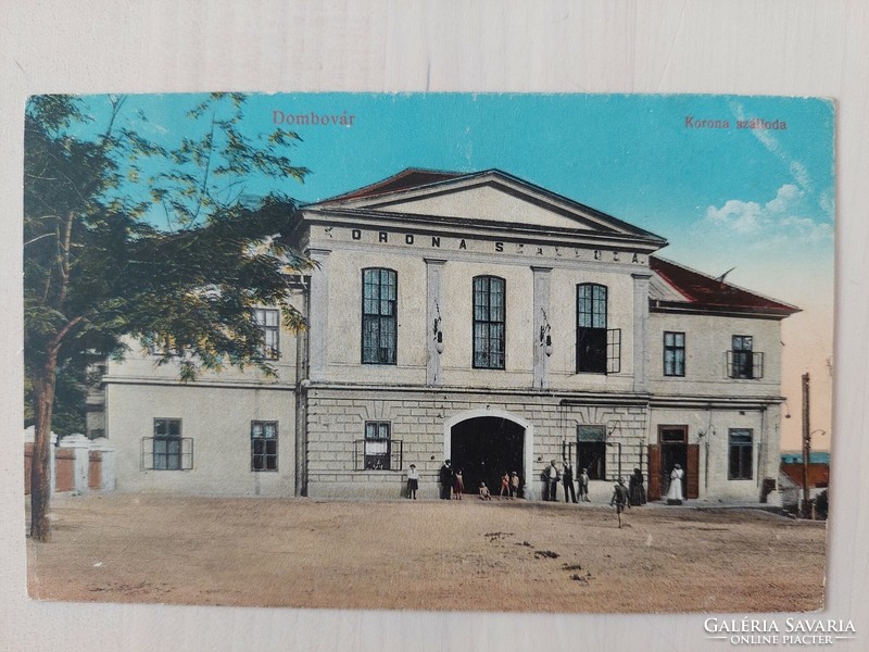Dombóvár, Korona szálloda, 1917, régi képeslap, életkép