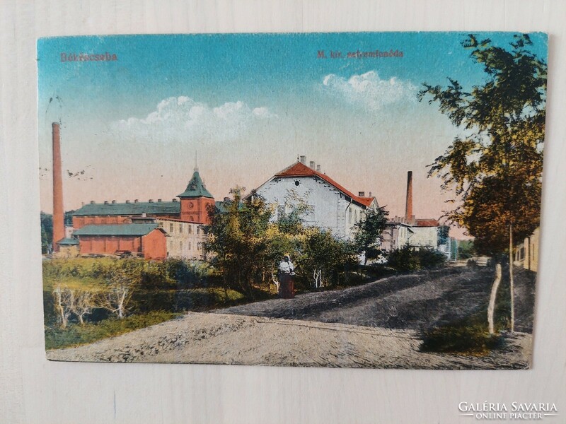 Békéscsaba, Hungarian Royal Silk Mill, 1927, old postcard
