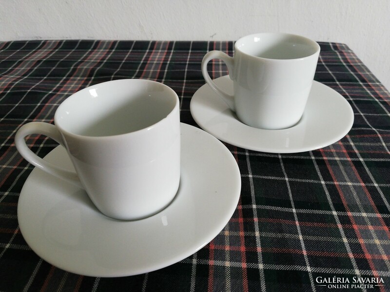 White flawless mocha cup with saucer