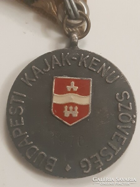 Budapest kayak-canoe association 1970 old sports medal with ribbon
