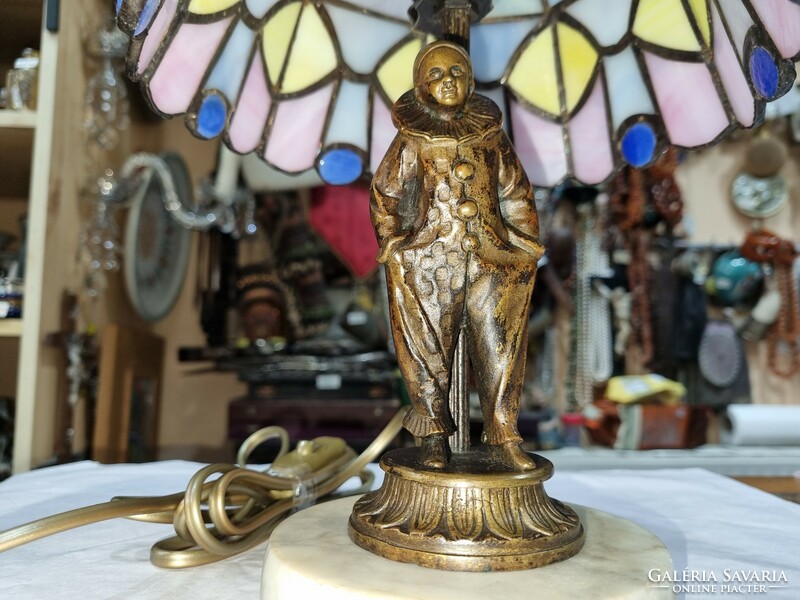 Régi Felújított Tiffany búrás asztali lámpa