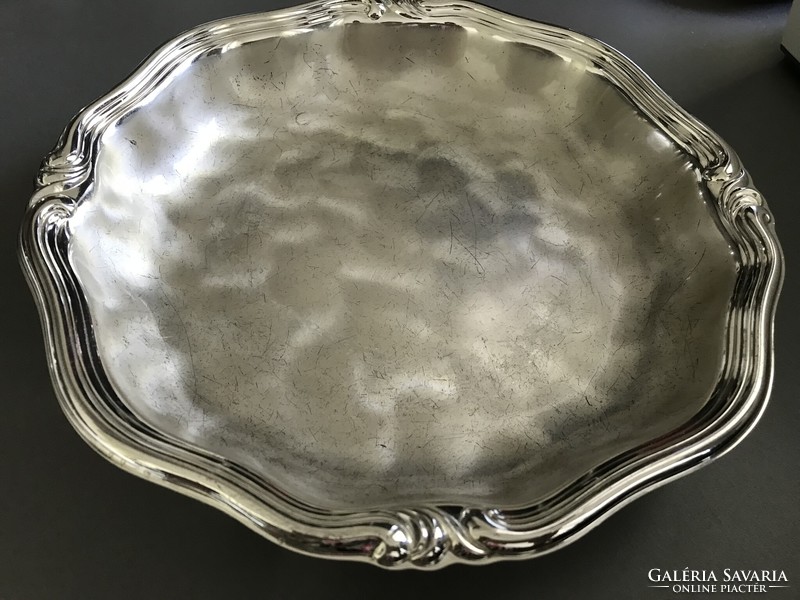 Silver-plated wmf bowl with spherical legs, diameter 24 cm